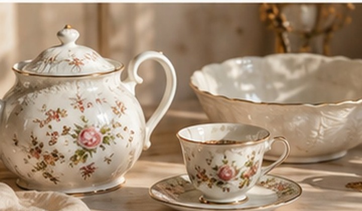 Bílá porcelánová konvička se srdíčky Lovely Day